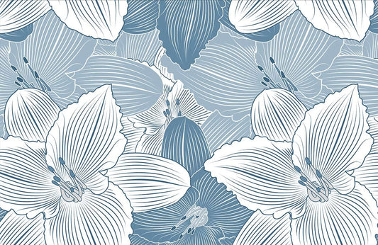Blue Lily Wall Murals