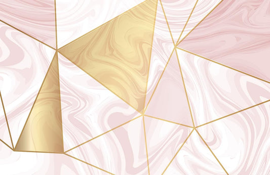Pink Geometry Wall Murals