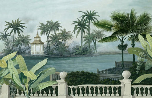 Tropical Riverbank Wall Murals