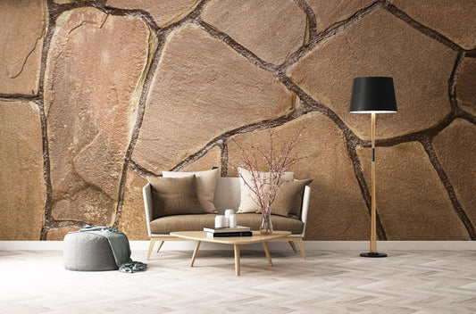 Brown Brick Wall Murals