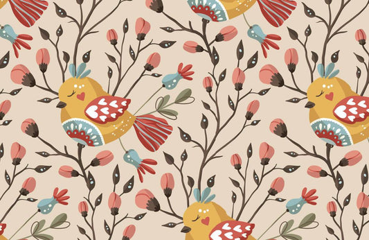 Sleeping Birds Wall Murals