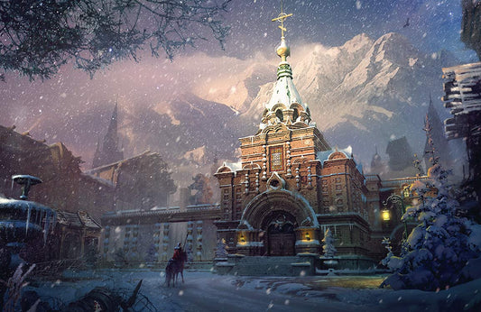 Snowy Night Wall Murals