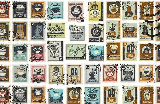 Stamp Pattern Wall Murals
