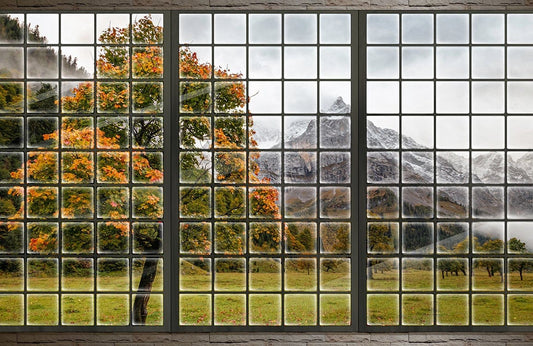 Autumn Trees & Mountain Wall Murals