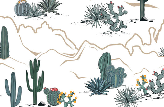 Cactus Mountain Wall Murals