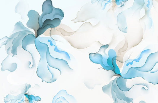 Blue Art Wall Murals