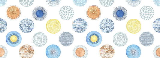 Watercolour Circles Wall Murals