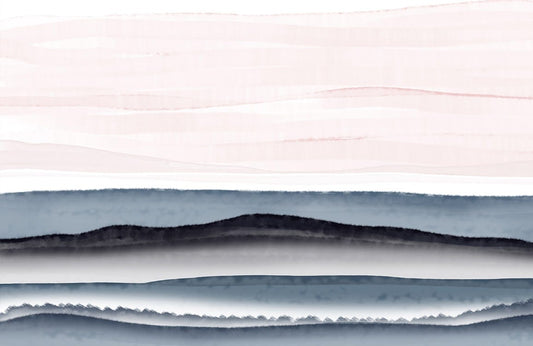 Dusty Blue Field Wall Murals