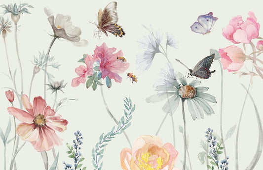 Watercolour Spring Wall Murals