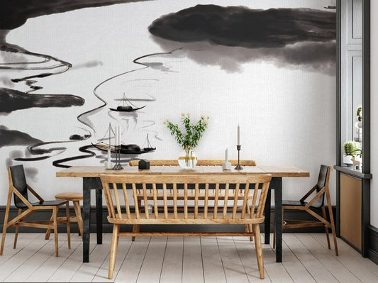 Watercolour River Wall Murals