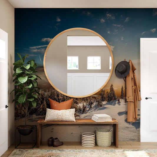 Winter Mountain Top Wall Murals