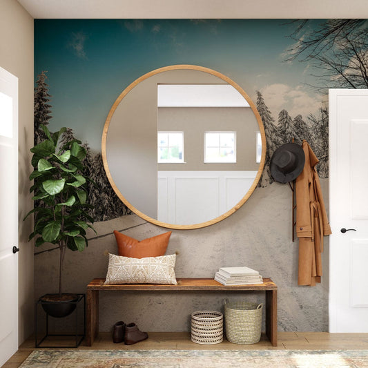 Winter Snow Road Wall Murals