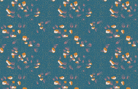 Blue Terrazzo Wall Murals