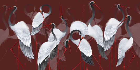 Red-crowned Crane Wall Murals
