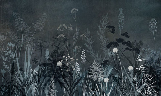 Dark Bushes Silhouette Wall Murals