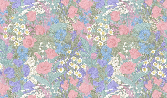 Dreamy Dense Flowers Wall Murals