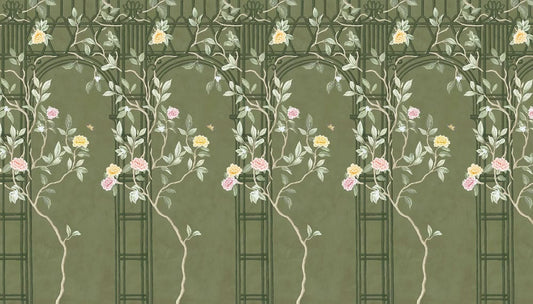 Flower Vines Fence Wall Murals