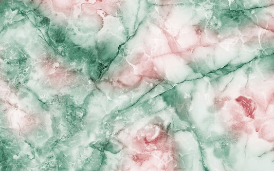 Green & Red Wisps Crystal Wall Murals