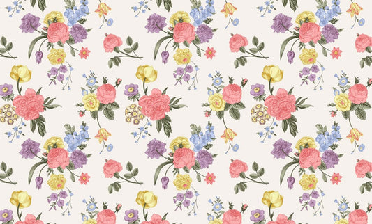 Light Colourful Bouquets Wall Murals