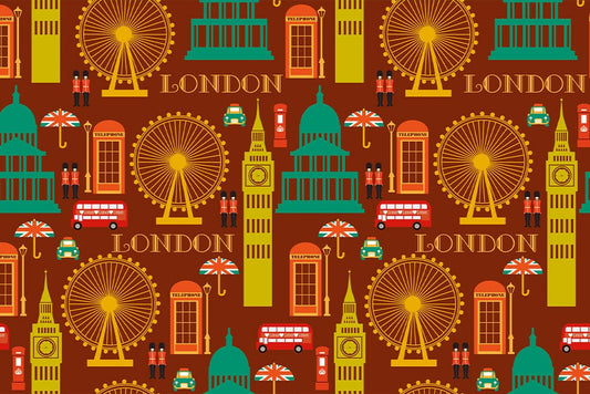 London Landmark Patterns Wall Murals