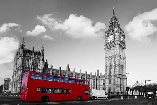 London Red Bus Wall Murals