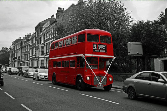 Red Double Decker Bus Wall Murals