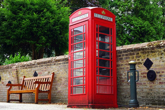 Red Phone Booths Wall Murals