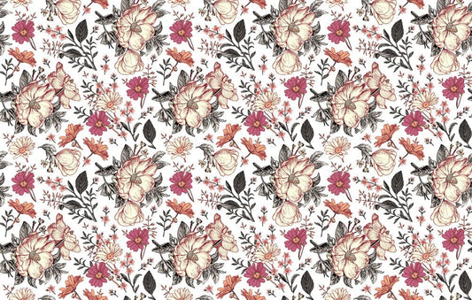 Shredded Pink Daisies Wall Murals