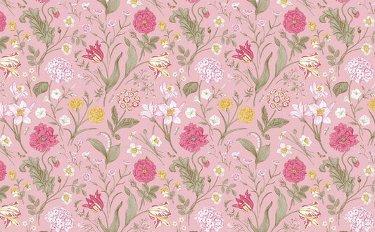 Tender Pink Flowers Wall Murals