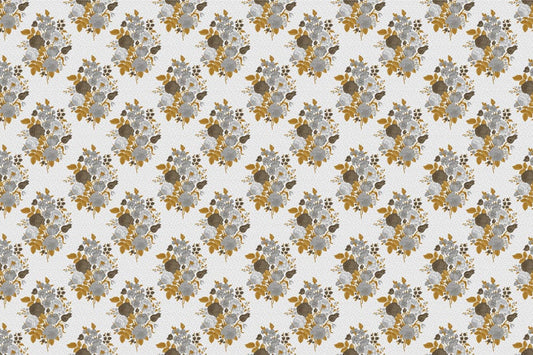 Tiny Grey Bouquets Wall Murals