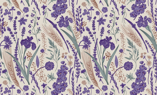 Wheat & Lavender Wall Murals
