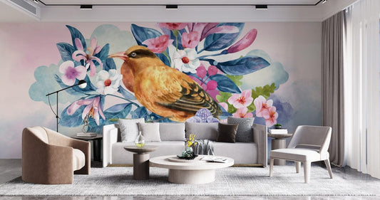 Bird in Flower ll Wall Murals