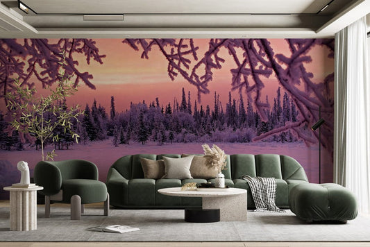 Purple Winter Wall Murals