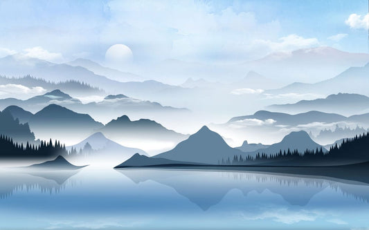 Ink Mountain Scenery Wall Murals
