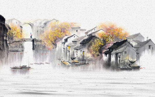 Water Village Wall Murals