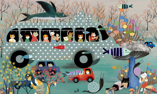 Animal Journey Bus Wall Murals