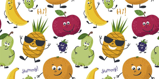 Happy Fruits Wall Murals