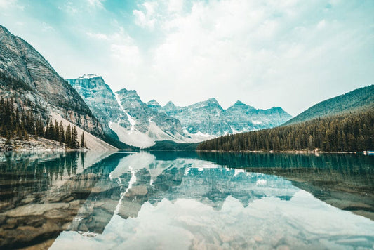 Clear Lake beside Mountain Wall Murals