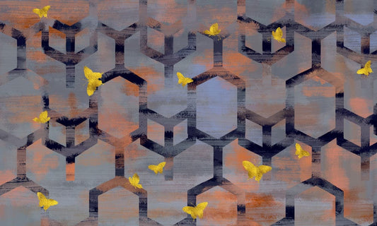 Golden Butterfly Wall Murals