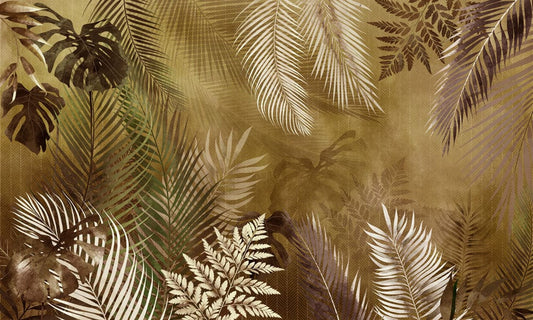 Misty Leaves Wall Murals