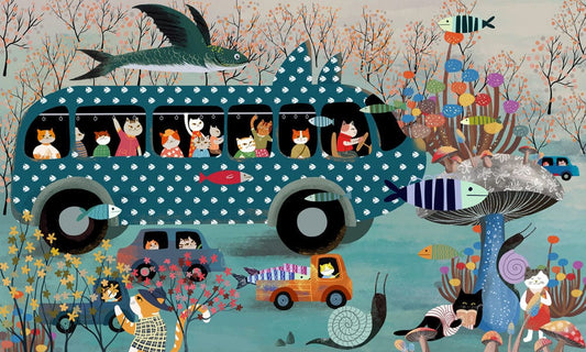 Happy Animal Journey Wall Murals