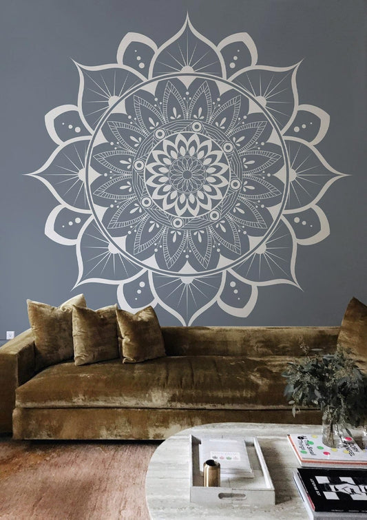 White Mandala Wall Murals