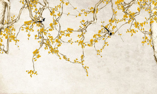 Yellow Plum Blossom Wall Murals