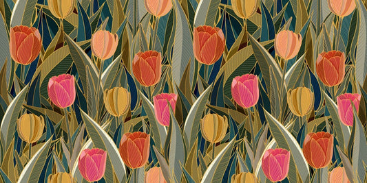 Tulip Field Wall Murals