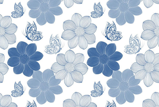 Daisy and Butterfly Wall Murals
