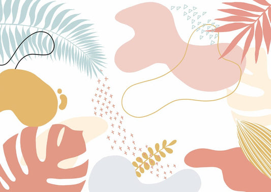 Abstract Warm Leaves Wall Murals