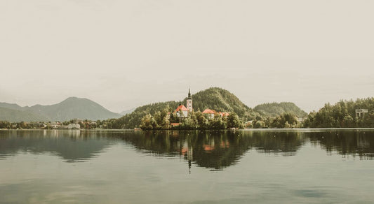 Church on Lake Wall Murals