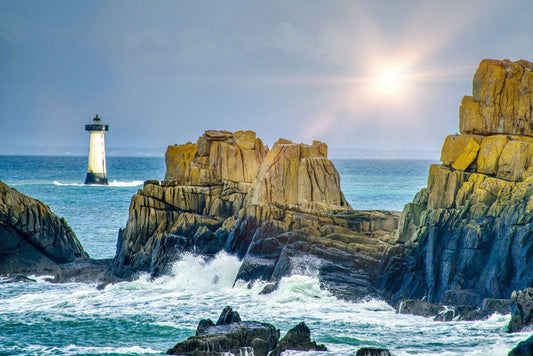 Lighthouse and Rock Wall Murals