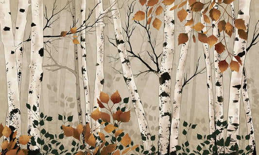 Autumn Firmiana Wall Murals