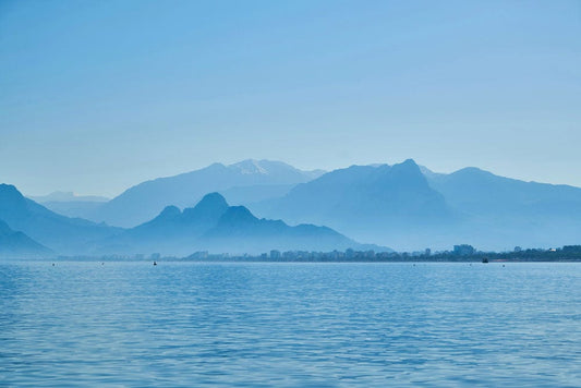 Blue Lake & Mountains Wall Murals